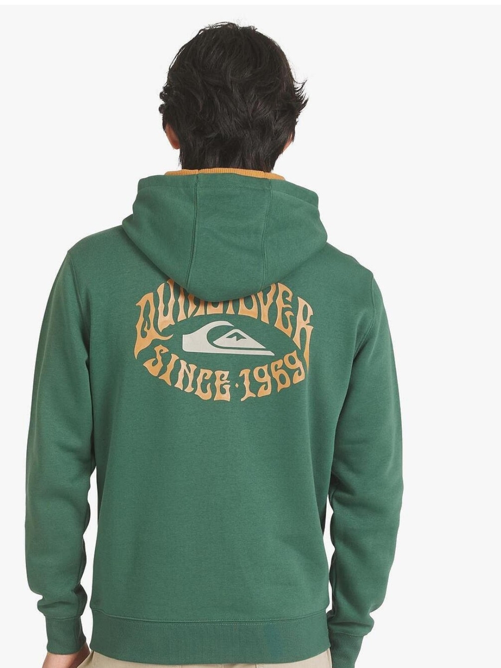 Quiksilver Green Graphic Hoodie Size Medium